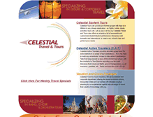 Tablet Screenshot of celestialtravel.net
